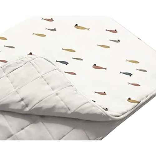 GUNAMUNA Baby Cloud Blanket, Nursery Swaddling Blankets for Toddlers Infants Babies, 2.5 TOG, Fish with a Hat, 30" x 40" Size