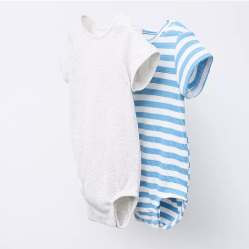 TWO-PACK WAFFLE BODYSUITS - Gray marl | ZARA United States