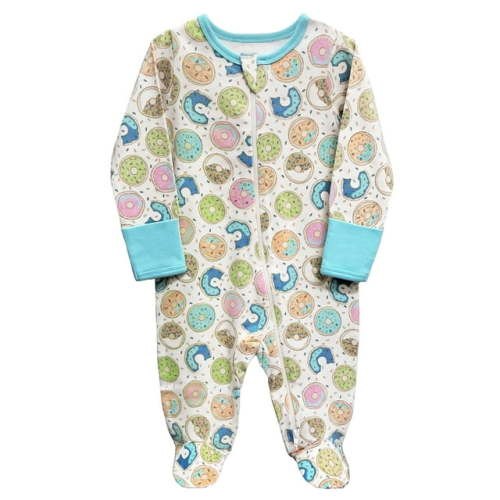 Wonder Nation Unisex Baby Zip Front Sleep N Play Pajamas, Preemie-6/9 Months