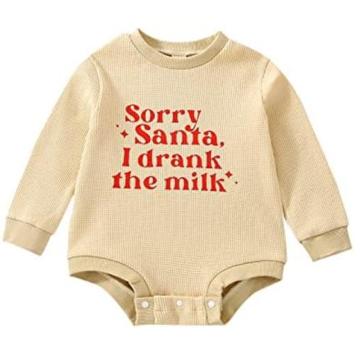 My First Christmas Outfit Baby Girl Boy Letter Bubble Romper Oversized Onesie Sweatshirt Fall Winter Clothes