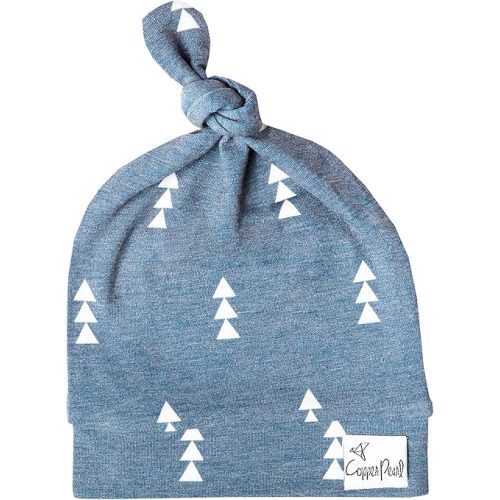 Baby Beanie Hat Top Knot Stretchy Soft"North" by Copper Pearl