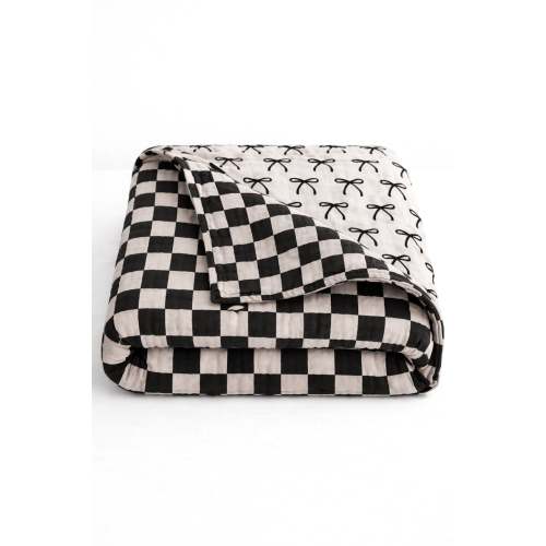 Organic Muslin Quilt in Lana (Bows) x Venice