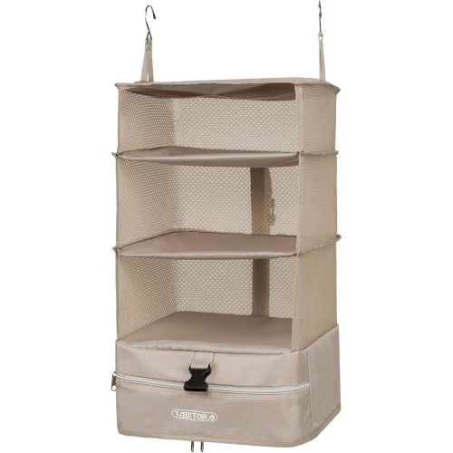 TABITORA Portable Hanging Travel Shelves Bag Packing Cube Organizer Suitcase Storage Large Capacity