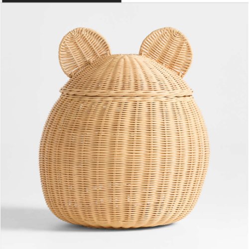 Large Wicker Bear Floor Storage Basket