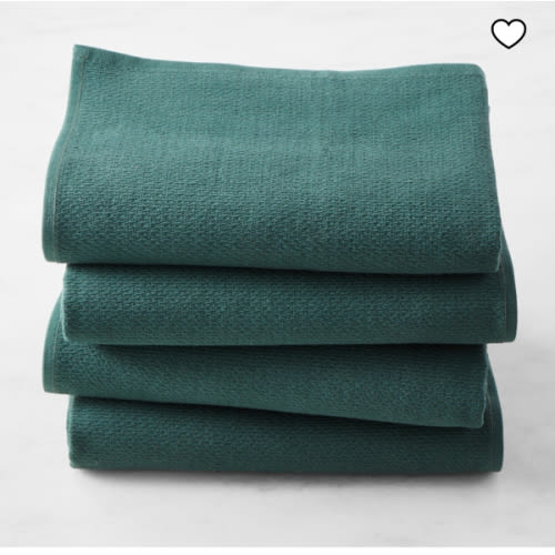 Williams Sonoma All Purpose Towels, Set of 4 in Dark Green