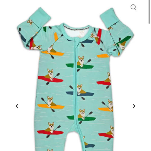Corgi&#39;s Kayaking Baby Pajamas