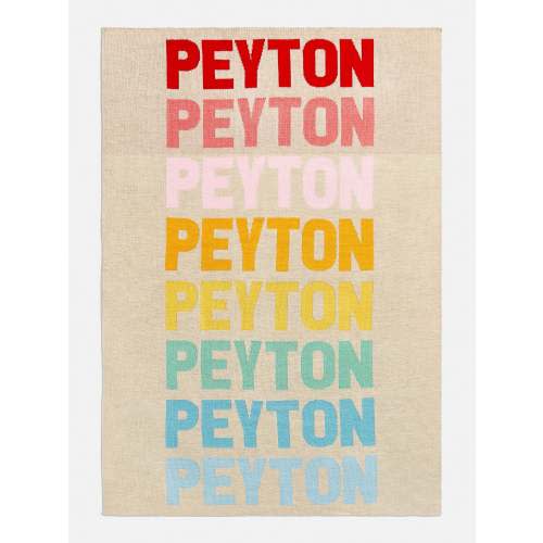 Ombre Name Custom Blanket - Beige/Multi