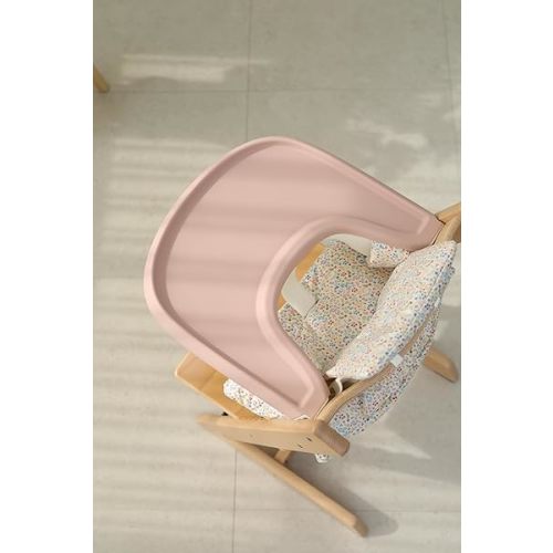 Full Coverage Stokke Tripp Trapp High Chair Placemat | Silicone High Chair Placemat | Lightweight | Dishwasher Safe| Easy to Clean (Baby Pink)