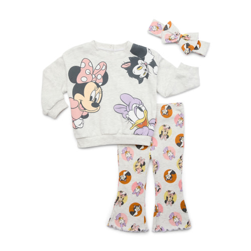 Character Baby Girls Long Sleeve Top, Headband & Leggings Set, 3-Piece, Sizes 0/3 Months-24 Months