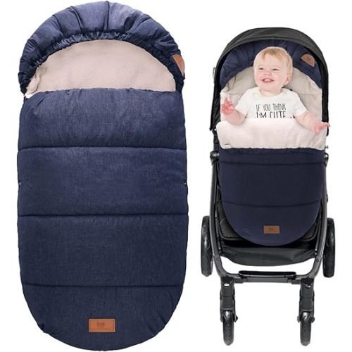 Toddler Universal Stroller Footmuff Sack, Detachable Winter Stroller Bag Multifunction Sleeping Bag Waterproof and Breathable Best Gift for Baby (Detachable Blue)
