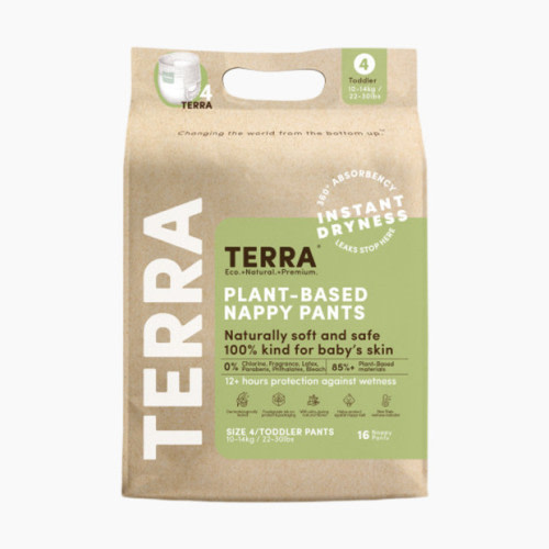 Terra Plant-Based Training Pants - Size 4 (128 Ct)