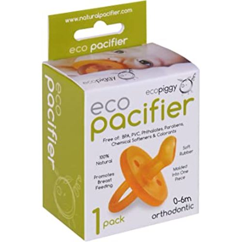Ecopiggy Ecopacifier Orthodontic Natural Pacifier (1 Pack) - 0-6 Mos