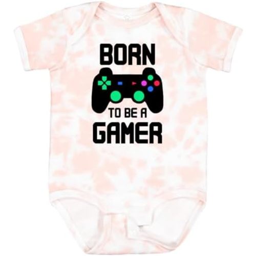 inktastic Born To Be a Gamer with Controller Baby Bodysuit