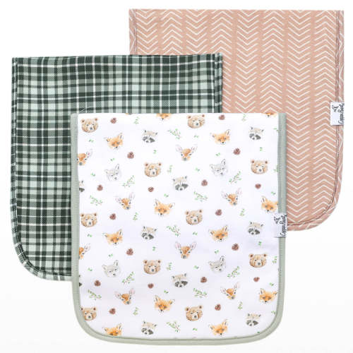 3 Pack Premium Burp Cloths - Wilder