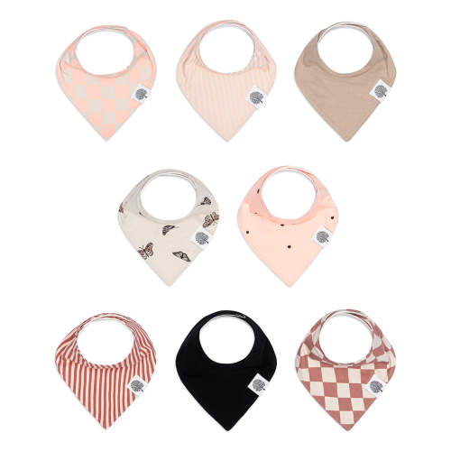 Bandana Baby Bibs | Butterfly Set - 8 Pack | Parker Baby Co.