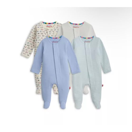 Unisex Footie Bundle, Pack of 4 - Baby