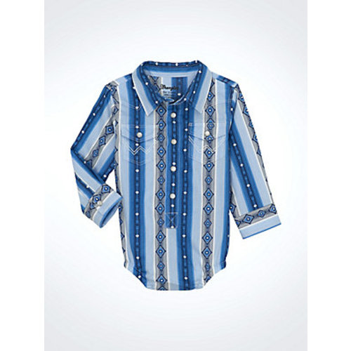 Baby Boy's Long Sleeve Checotah Western Snap Bodysuit | BOYS | Wrangler®