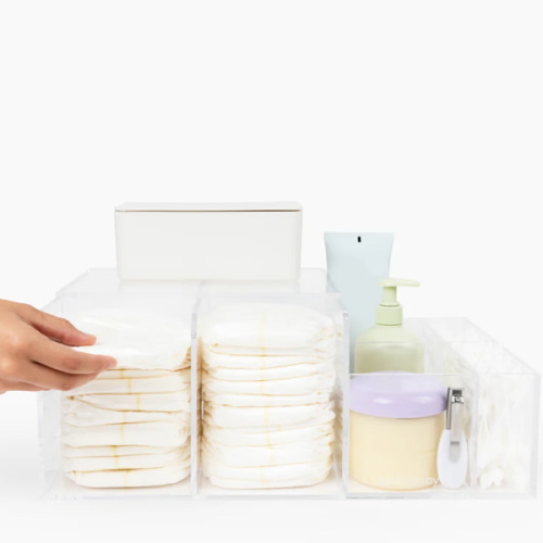 Beddi Baby Modern Acrylic Diaper Caddy Organizer