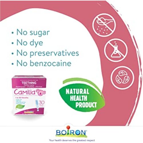 Boiron Camilia Baby Teething Relief Medicine, 30 Count (Pack of 1) - 30 Dose