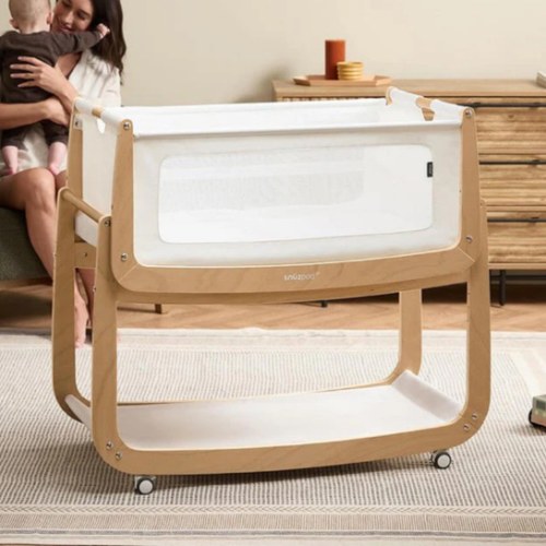 SnuzPod5 Bedside Crib - Natural