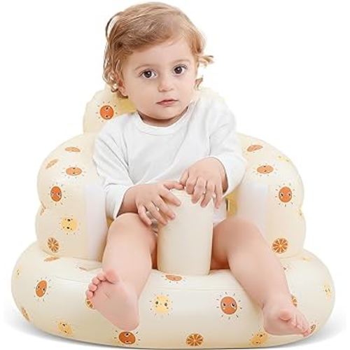 Rlozftel Inflatable Baby Seat for Babies 3-36 Months, Baby Floor Seats for Sitting Up, Built in Air Pump Infant Support Seat Toddler Chair for Sitting Up, Portable Baby Shower Chair Floor Seater Gifts