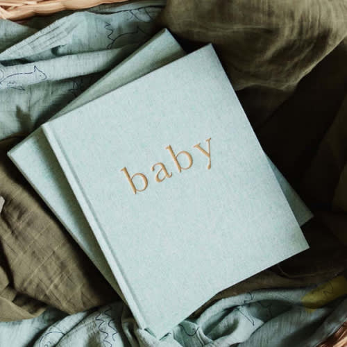 My First Year Baby Journal - Seafoam - Write To Me US