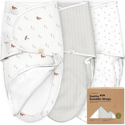 Baby Swaddle Sleep Sacks with Zipper - 3-Pack Newborn Swaddle Sack, Baby Swaddles Sleep Sack 0-3 Months, Wearable Blanket Baby, Baby Swaddle Blanket Wrap, Swaddle Sack, Easy Change Swaddle (Forest)