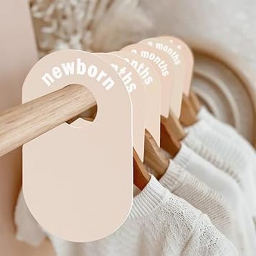 baby closet dividers-double sided clothes organizer for newborn to 24 months size closthes neutral closet organizer for baby girl boy， baby clothes dividers for closet for nursery room decor