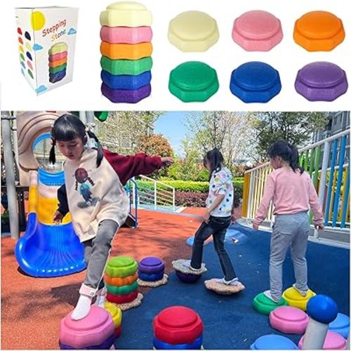 Balance Stepping Stones for Kids, Toddler Stepping Stones,Stepping Stones for Toddlers,Sensory Stepping Stones,and Also a Balance Board for Kids and a Swing Stool