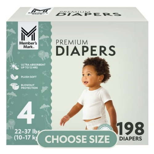 Member's Mark Premium Baby Diapers, Sizes Newborn - 8 - Samsclub.com
