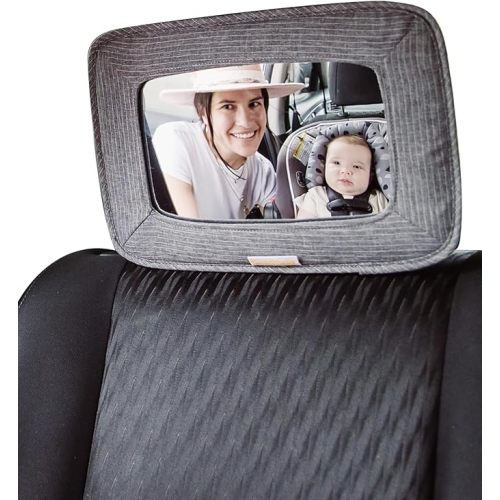 GoldBug Soft Sided Rear & Forward Facing Safety Mirror for Baby & Toddler - Shatter Resistant - Jumbo Baby Car Mirror