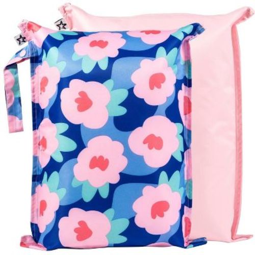 Tiny Twinkle Mess-proof Waterproof Washable Baby/toddler Wet Bags For Diapers, Swimsuits And Travel (zen Garden)