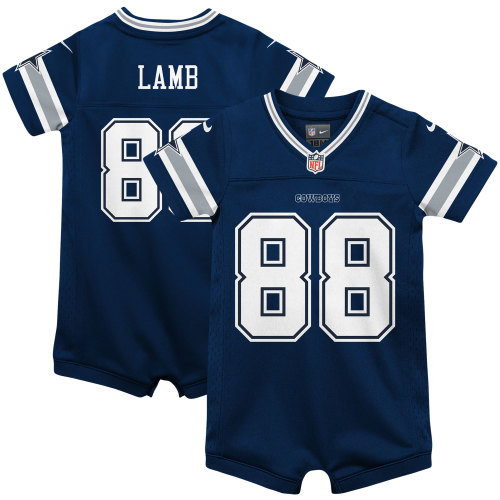 Infant Dallas Cowboys CeeDee Lamb Nike Navy Game Jersey Romper