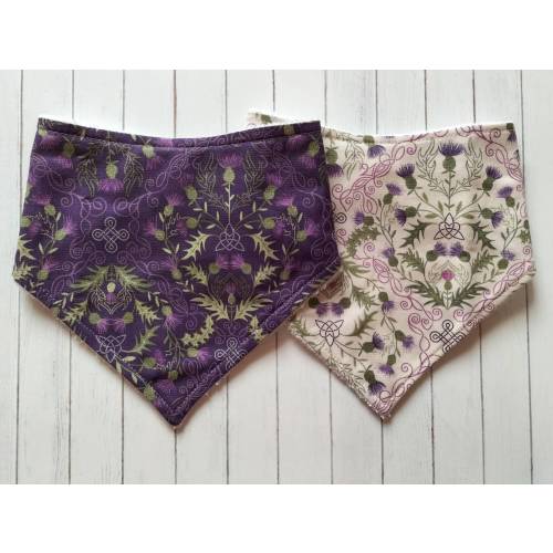Thistle Baby Bib, Scottish Baby Dribble Bib, Scottish thistle gift