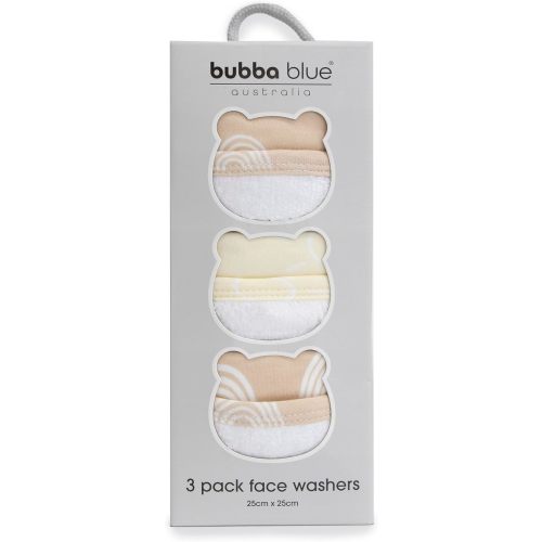 Bubba Blue Nordic Face Washer, Vanilla/Latte (Pack of 3) : Amazon.com.au: Baby