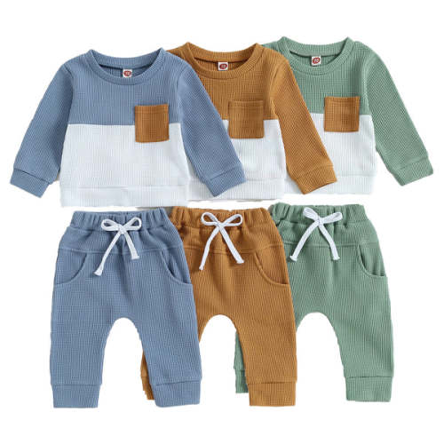 FRANKIE Waffle Knit Outfit - Hazel & Bo