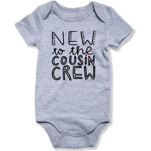 hrcfbk Newborn Infant Baby Boys Girls Bodysuit Short Sleeve Funny Letters Print Romper Reveal Pregnancy Announcement Clothes