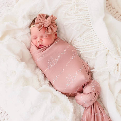 Personalized Baby Name Swaddle Blanket | Dusty Hues