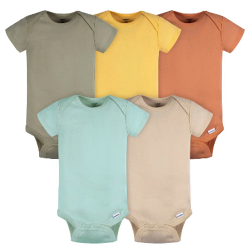 5-Pack Baby Neutral Green/ Brown Short Sleeve Onesies® Bodysuits – Gerber Childrenswear