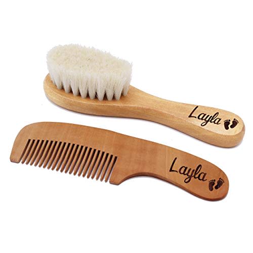 My Personal Memories Custom Personalized New Baby Brush and Comb Set for Newborn Girl or Boy
