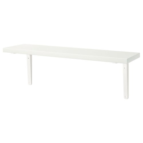 BERGSHULT / TOMTHULT Shelf with bracket - white 31 1/2x7 7/8 "