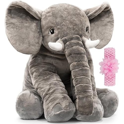 Homily Big Stuffed Elephant