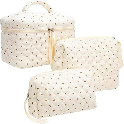 Large Travel Case (Gauze Heart Coffee)