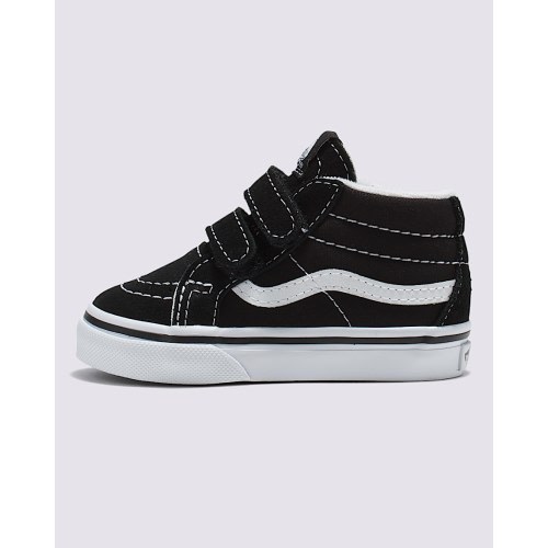 Toddler SK8-Mid Reissue V Shoe in Black/True White | Vans