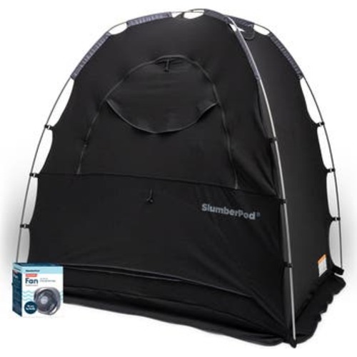 Blackout Sleep Tent & Portable Fan Set