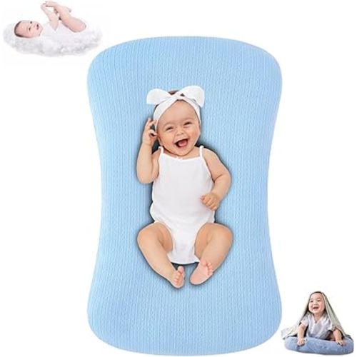 Baby Lounger for Infants 0-12 Months, Bionic Design Baby Lounger Soft Organic Cotton Breathable Lounger, Newborn Babies Essentials Gifts