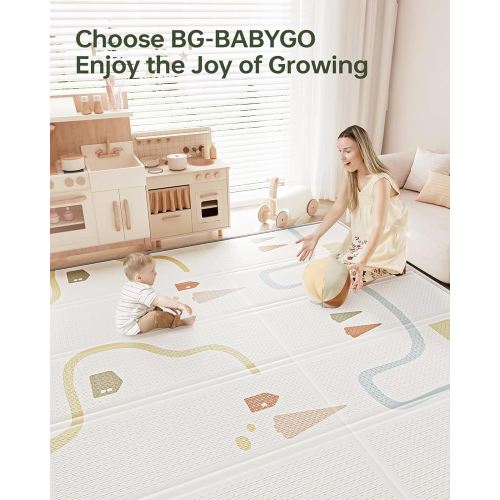 Baby Play Mat, Reversible Baby Girl Play Mat for Floor, Foam Padded Playmats for Babies and Toddlers, Large Foldable 78"x70" Waterproof Baby Crawling Mat for Indoor&Outdoor&Travel(70*78*0.4)