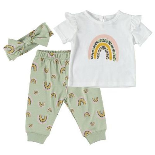 Chick Pea Baby Girl Clothes Layette Set Footless Sleep And Play 3 Pack Rainbow Camo Jamo 6-9m