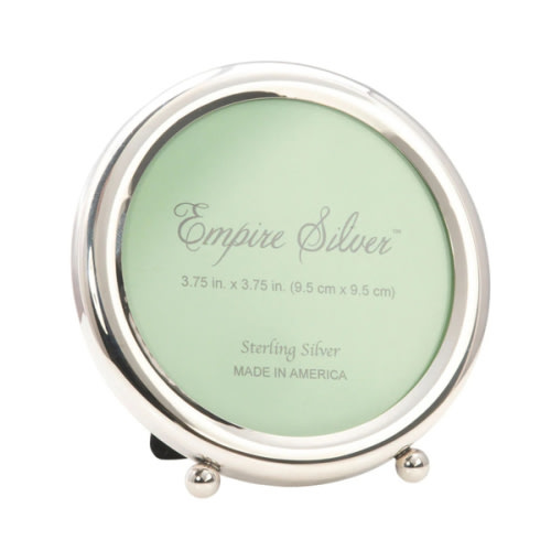 Sterling Silver Round Footed Picture Frame