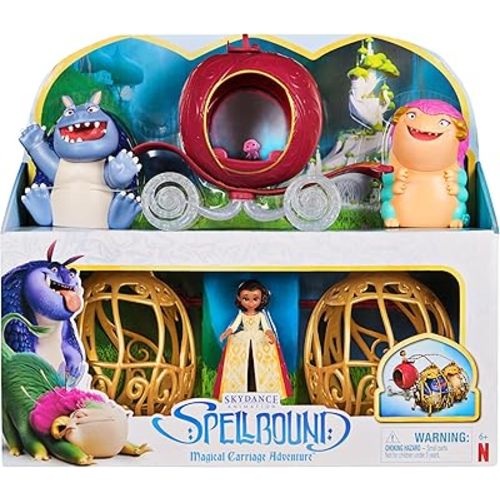 Spellbound, Magical Carriage Adventure Set with 3 Collectible Action Figures, from The Netflix Movie, Kids Toys for Girls & Boys Ages 6 and up